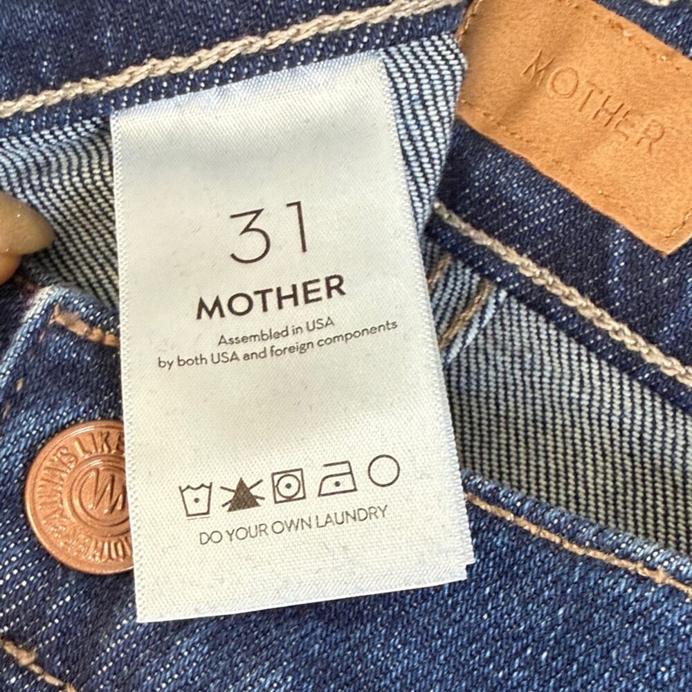 NWT! MOTHER The Lil Rambler Patch Pocket High Waist Straight Leg Jeans size 31P - Picture 11 of 16